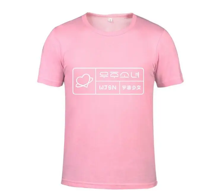 Летний стиль 2017 Новинка wjsn Мини альбом Печать О-образным вырезом с коротким