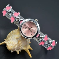 fashion elegant wrist watch womens girl butterfly style exquisite metal alloy band quartz bracelet watches 930