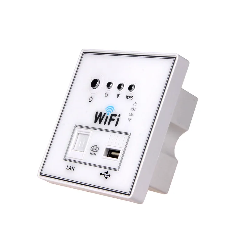 Настенная розетка для отеля Wi Fi с USB зарядкой 300 м беспроводная панель