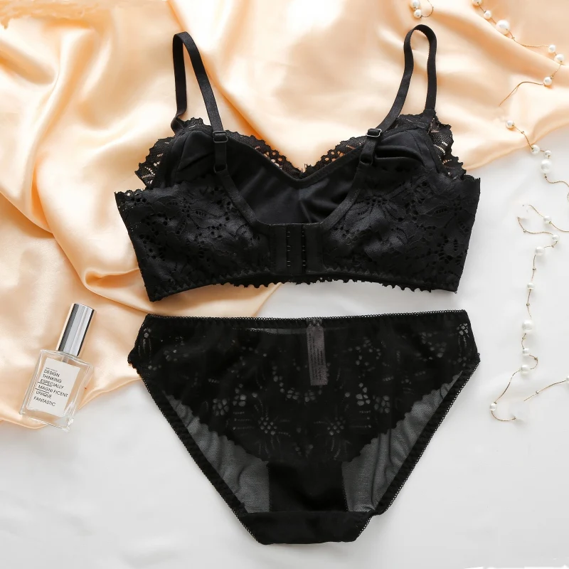 2019 сексуальные женские кружевные бюстгальтеры цветочные мягкие комплект