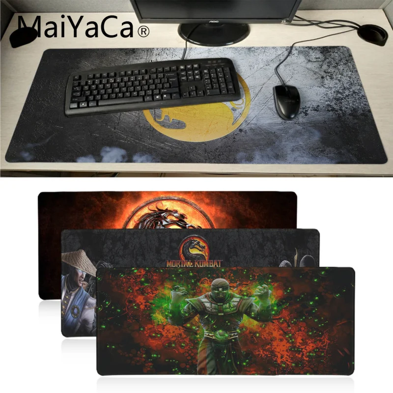 

Резиновый прочный Настольный коврик для мыши Maiyaca mortal kombat с логотипом, большой размер, Аниме Коврик для мыши Прочный Стол, ПК Противоскользя...