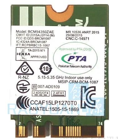 Wifi для Broadcom BCM94356ZE BCM94350ZAE DW1820A DW1820 802.11AC 867 Мбит/с + Bluetooth 4 1 NGFF M.2 беспроводная карта