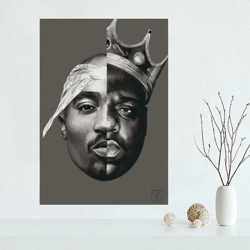 Красивый на заказ 2PAC TUPAC Холст плакат печать рисунок искусство настенный