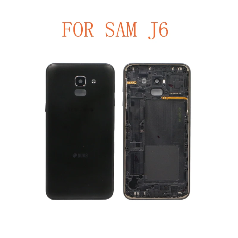 Задняя крышка батарейного отсека для Samsung Galaxy J6 стеклянная корпуса со средней