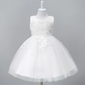 Imported 0-10Years Toddler Baby Tutu Dress White Ball Gown Party Stage Princess Dresses Bridesmaid Flower Gir