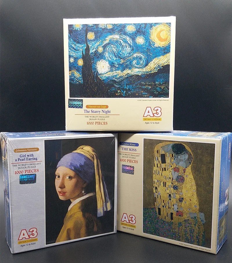 Бесплатная доставка Tomax A3 Mini 1000 шт. World Old Master Puzzle игрушки для взрослых коллекция