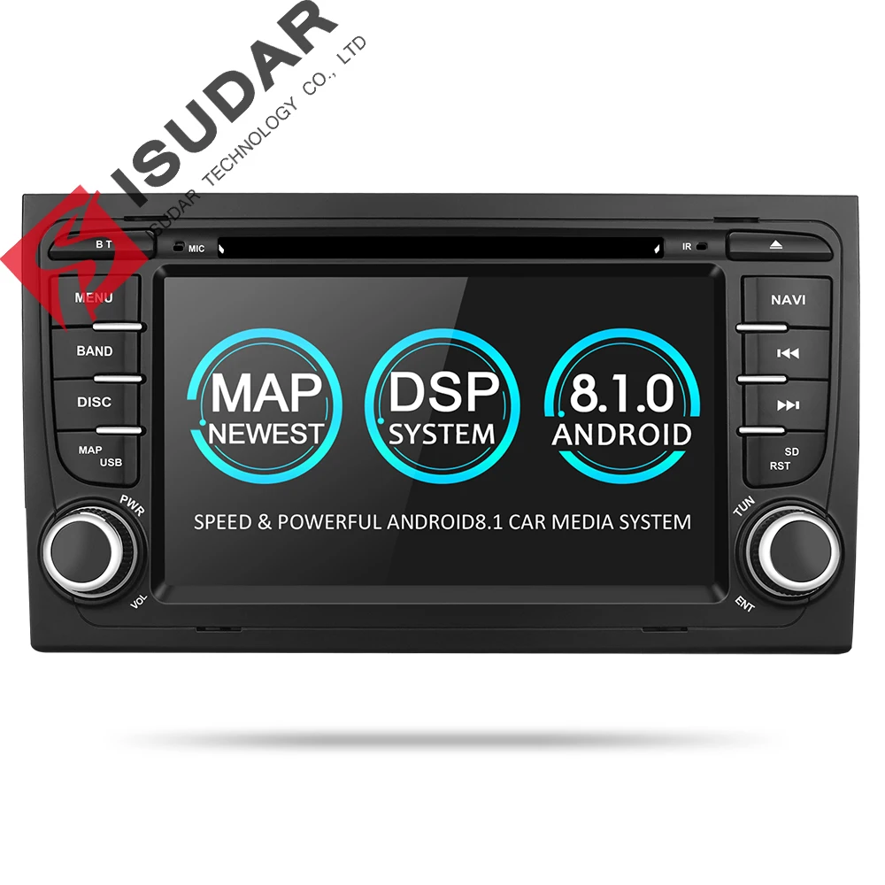 Isudar Автомобильный мультимедийный Систем Android 8 1 2 Din dvd плеер автомобиля для Audi/A4/S4
