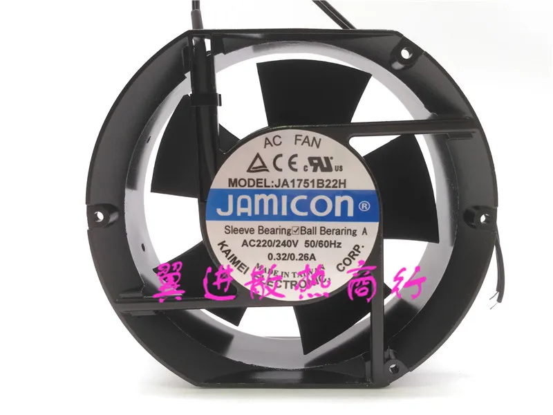 Новый оригинальный вентилятор охлаждения JAMICON JA1751B22H AC220/240 V 0 32/0.26A 172*150*51 мм |