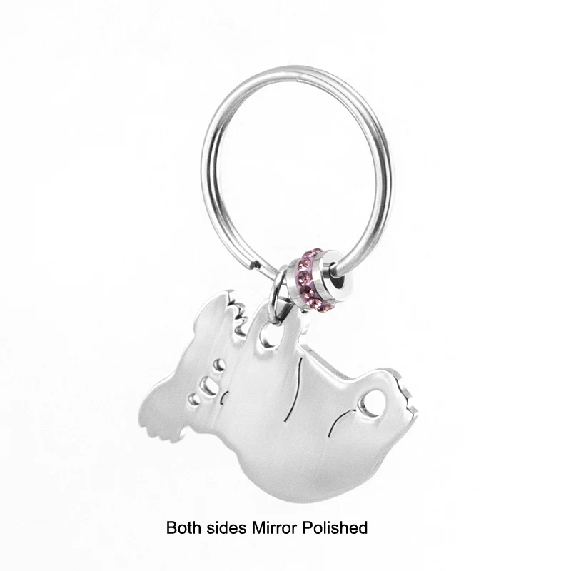Risul Birth/month stone Koala lucky stones Key chains Stainless steel souvenirs key ring high quality | Украшения и аксессуары