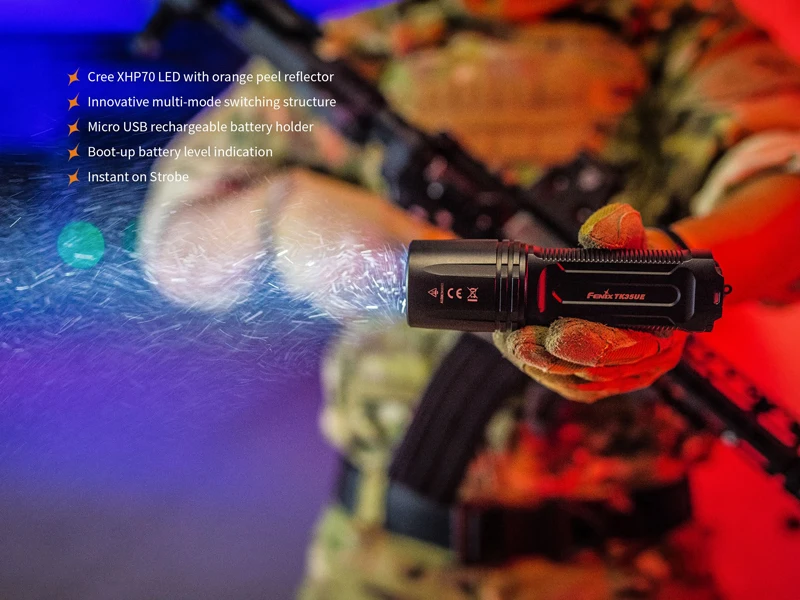 Red Dot Award Winner Fenix TK35UE Cree XHP70 светодиодный 3200 люмен перезаряжаемый супер яркий многофункциональный фонарик