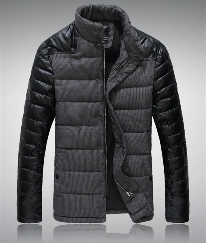 2014 Autumn and Winter Mens Warm White duck down Stand collar Jackets Coats Windproof Parkas for Men Male jacket Freeshipping | Мужская