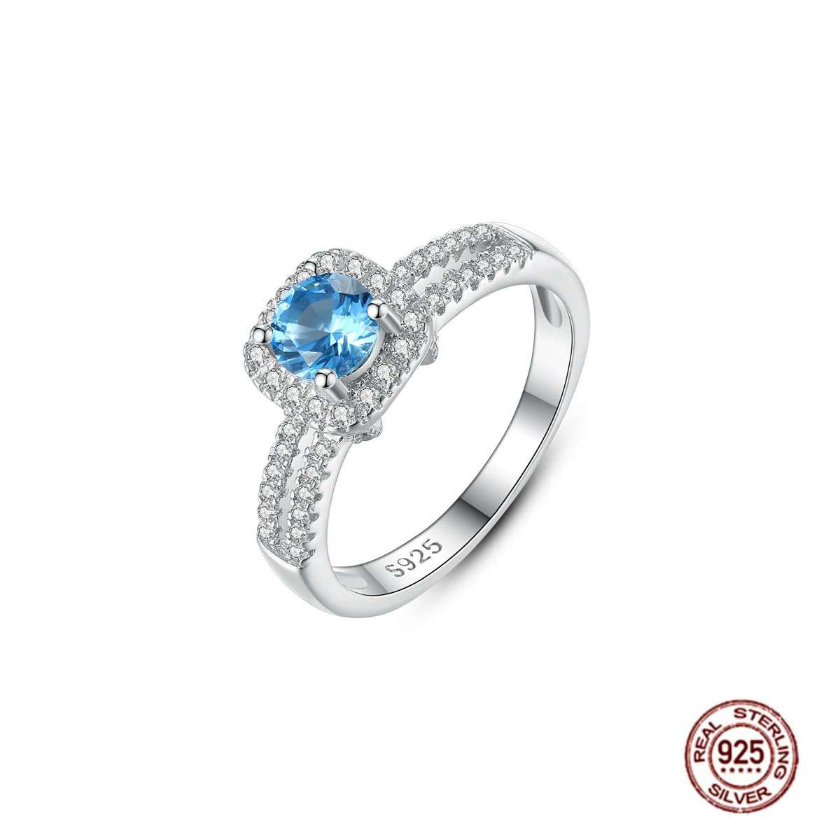 

ROMAD 925 Sterling Silver Rings Gifts for Women CZ Wedding Ring Anillos Plata Para Mujer Anniversary Fashion Jewelry