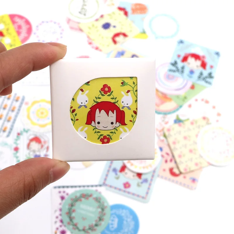 Kawaii Girl Cute Animal Paper Sticker креативный винтажный романтический подарок Love DIY