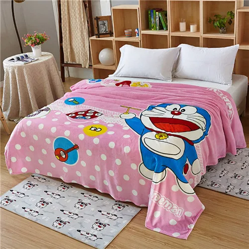 Домашний текстиль с изображением мультфильма одеяло Doraemon Новое постельное покрывало плюшевое Флисовое одеяло бросок на кровать/автомобиль/диван 150x200 см голубое милое одеяло s - Цвет: style3