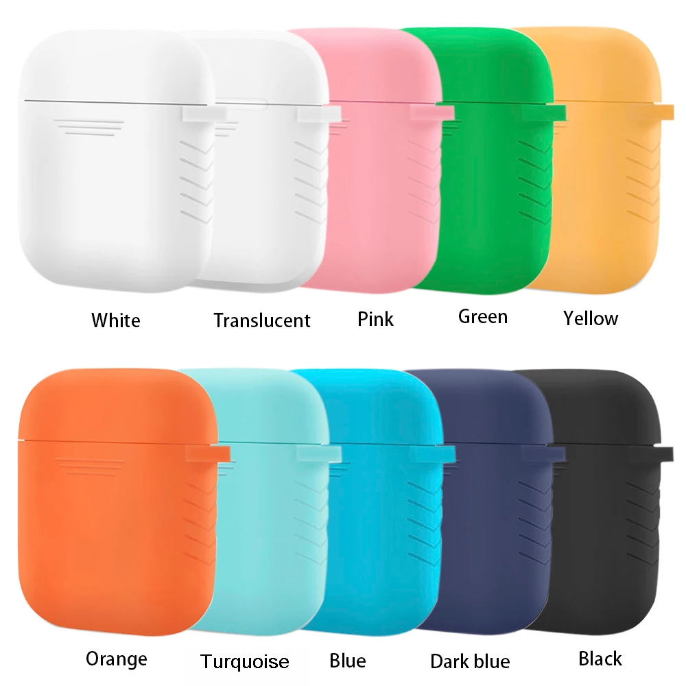 BUBM AirPods Case Protective Silicone Cover and Skin Perfect Fit for Apple Airpods Charging with Hand rope Carabiner | Электроника