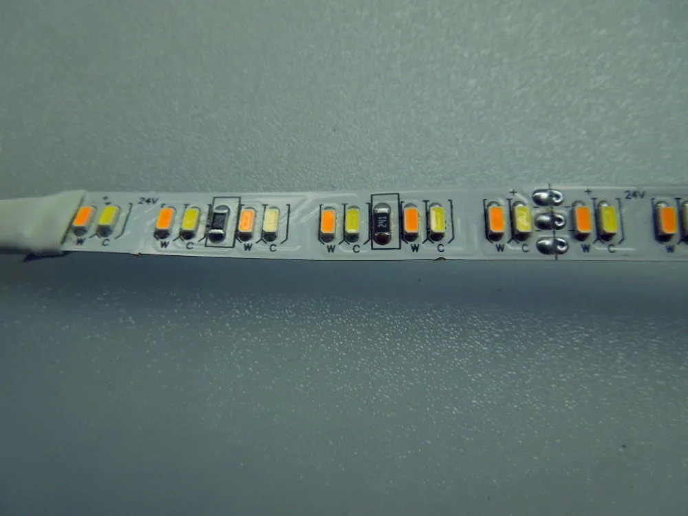 Гибкая Двухцветная светодиодная лента CCT 3014 SMD 240 светодиодов/м DC24V 5 м в длину 120 Вт