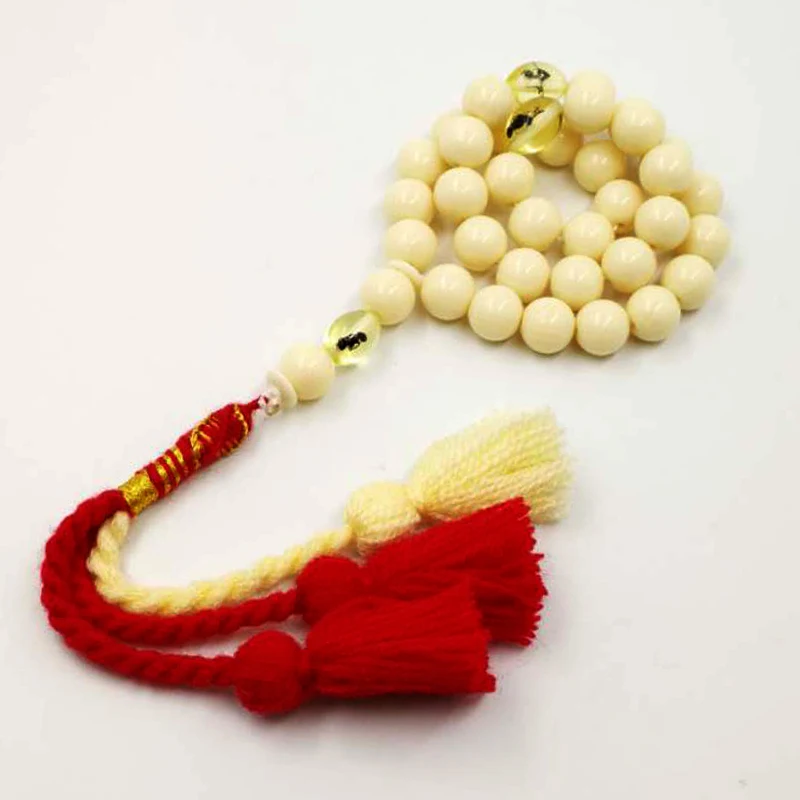 Подарок Eid tasbih мусульманские четки мужские цвета слоновой кости имитация 33 66 99