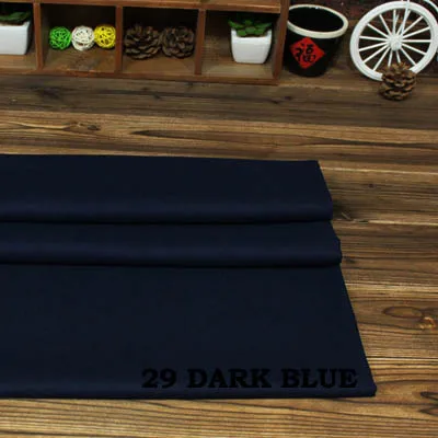 29 dark blue Хлопок/лен ткани фиолетовый розовый оранжевый зеленый серый хаки сплошной цвет для DIY Одежда Платье Брюки подушки ручной работы Текстиль - Цвет: 29 dark blue
