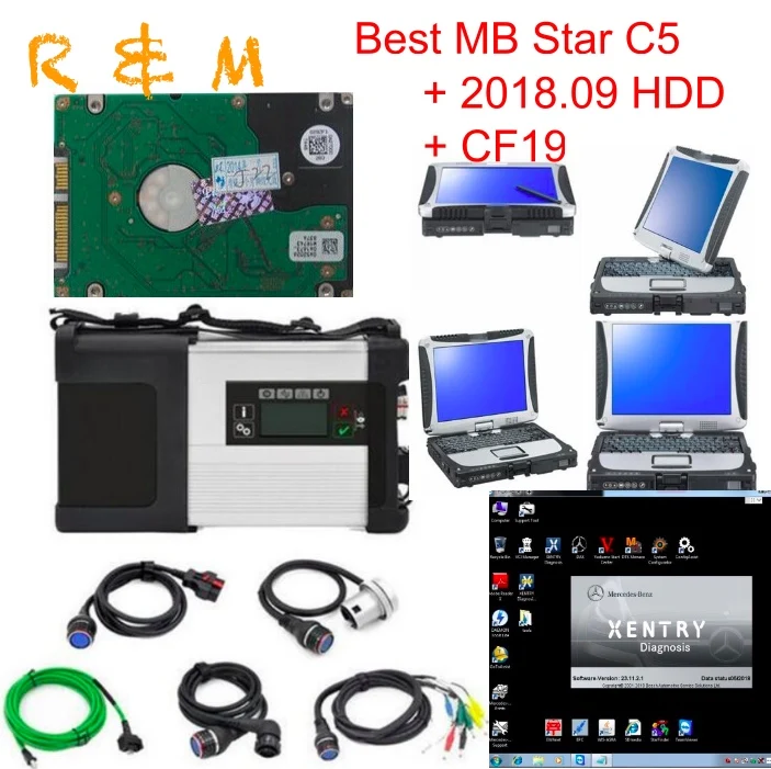 Super MB Star C5 с программным обеспечением CF19 tool star c5 новейшим HDD в toughbook готов к
