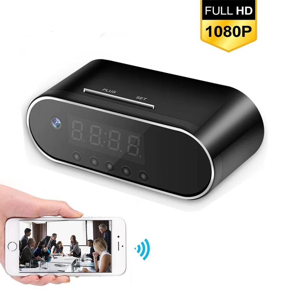 Мини будильник с дистанционным управлением P2P Livecam IR ночное видение Wifi камера IP