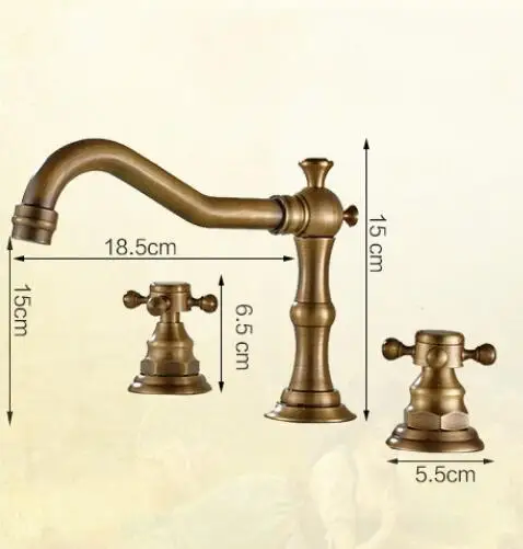 Хромированный/антикварный монтируемый на палубе 8 дюймов широко