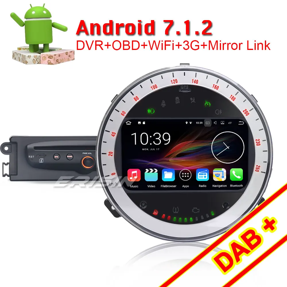 Erisin ES4717B 7 &quotAndroid 1 автомобильный DVD DAB + gps DVR для Mini Cooper|7&quot android|car dvd androiddvd car android |