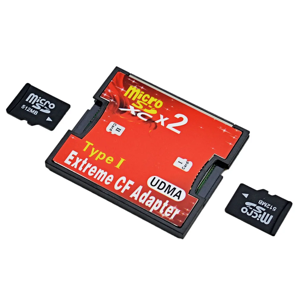 CHIPAL двойной слот Micro SD SDHC SDXC TF для CF адаптер MicroSD для экстремальной компактной вспышки CF тип I считыватель карт памяти