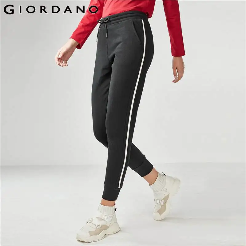 Giordano Women Casual Joggers Pants Contrast Pantalon Femme Elastic Spodnie Damskie Fashion Trousers Pantalones Mujer | Женская одежда