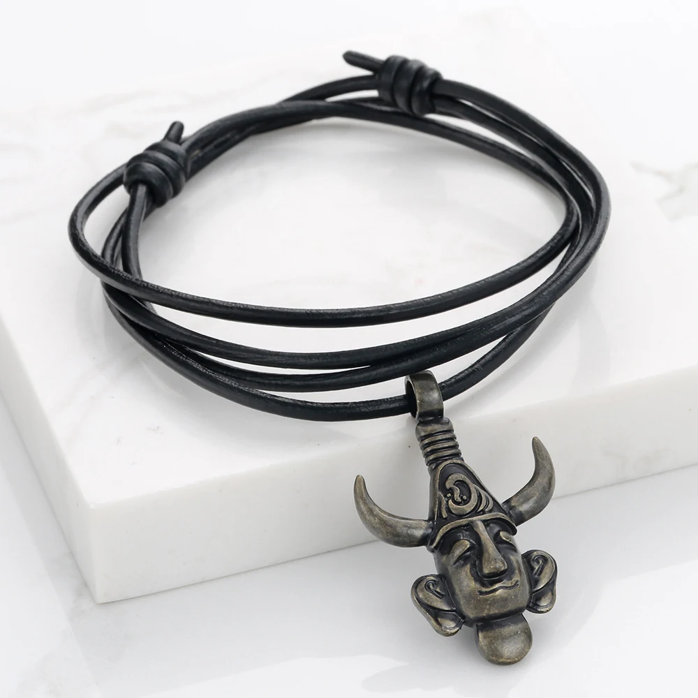 

Supernatural Amulet Leather Necklace Dean Winchester's God Detecting's Amulet-aka Samulet 3D Pendant Cosplay Jewelry Wholesale