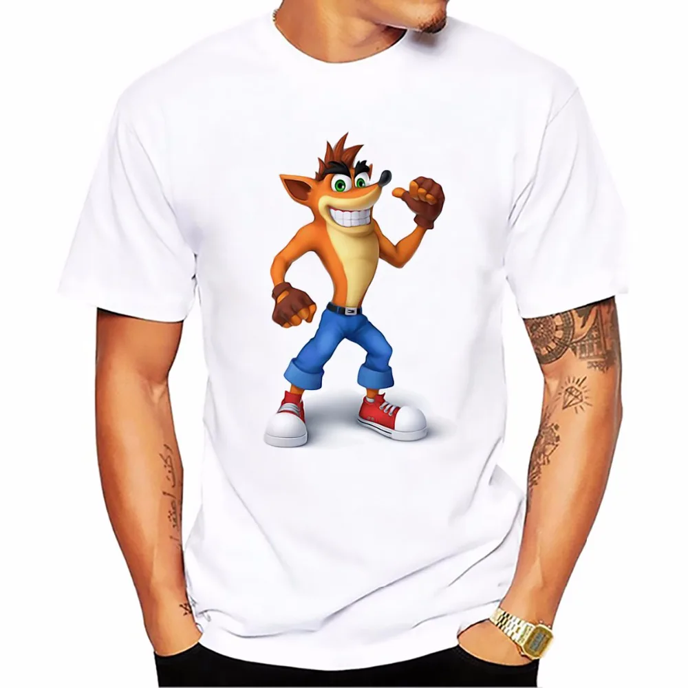 crash bandicoot Mask funny t shirt men jollypeach brand Summer new Casual tee homme Breathable tshirt Plus Size t-shirt | Мужская одежда