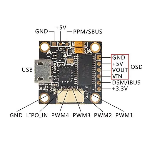 Контроллер полета Teeny F4 Pro встроенный модуль OSD Boost/Buck источник питания 1-2S для