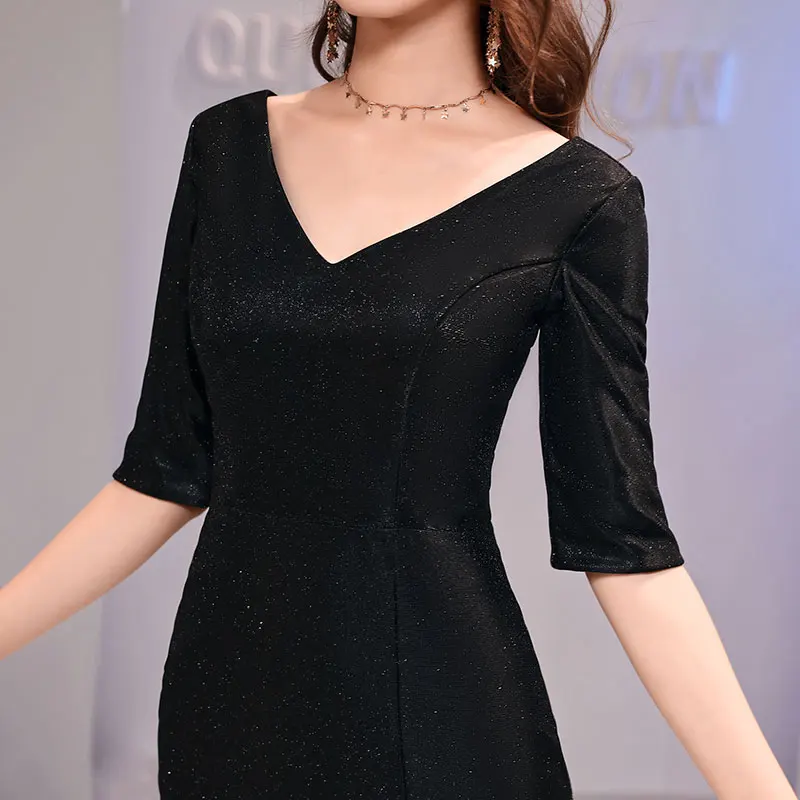 Черное маленькое вечернее платье юбка женская 2019 Новый банкет рыбий хвост