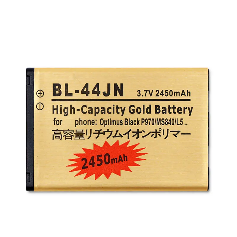 2450 мАч BL 44JN Золотой Аккумулятор для LG Optimus Black P970 MS840 L5 P690 C660 P693 P698 E510 E610 E615 E612 E730 E400