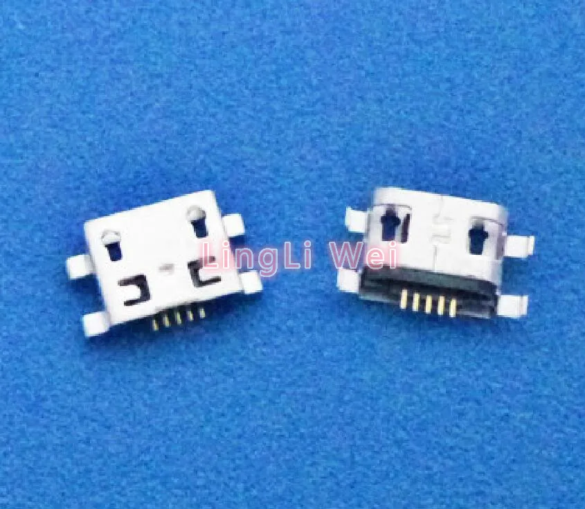 100 шт. разъем Micro USB Type B 5Pin хвостовая плата 0 8 мм коннекторы для припоя зарядки