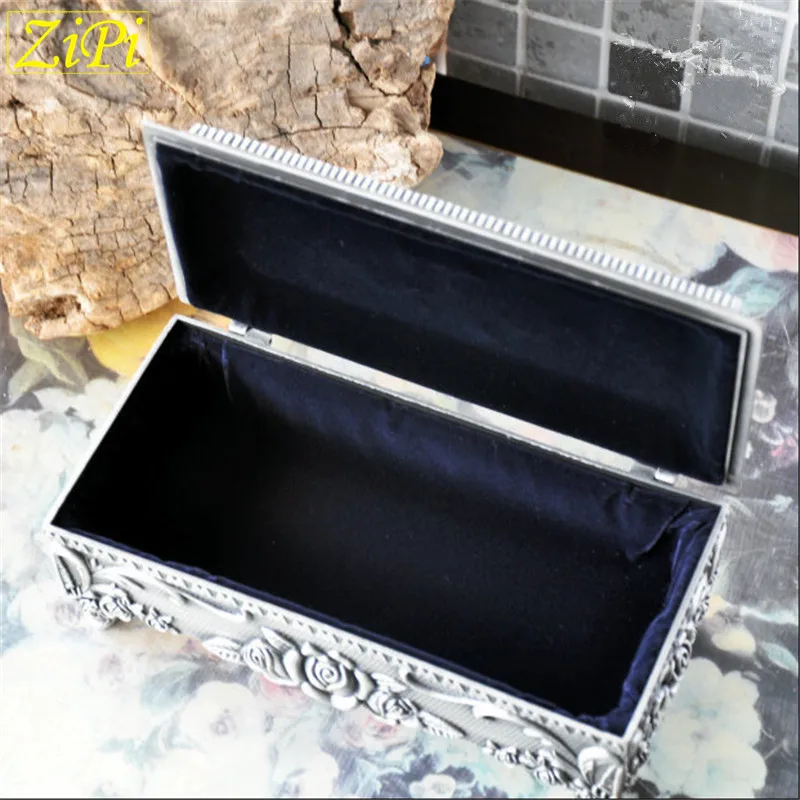 Zipi Retro European style Korean princess jewelry box long about the cabinet metal large dressing storage gift | Дом и сад
