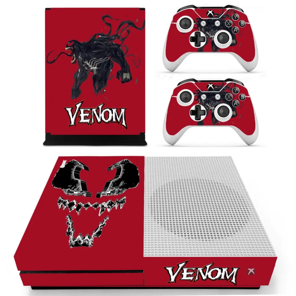 Наклейки VENOM Vinly Skin для консоли XBOX One S с двумя беспроводными
