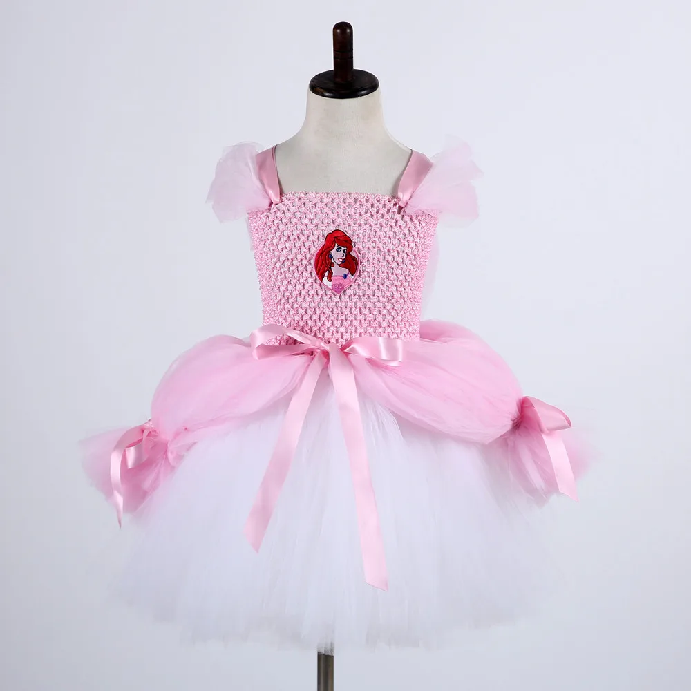 Princess Girls Birthday Party Tutu Dress Cartoon Costume Handmade Halloween Kids Fluffy Cosplay For Pageant Photo props | Детская одежда