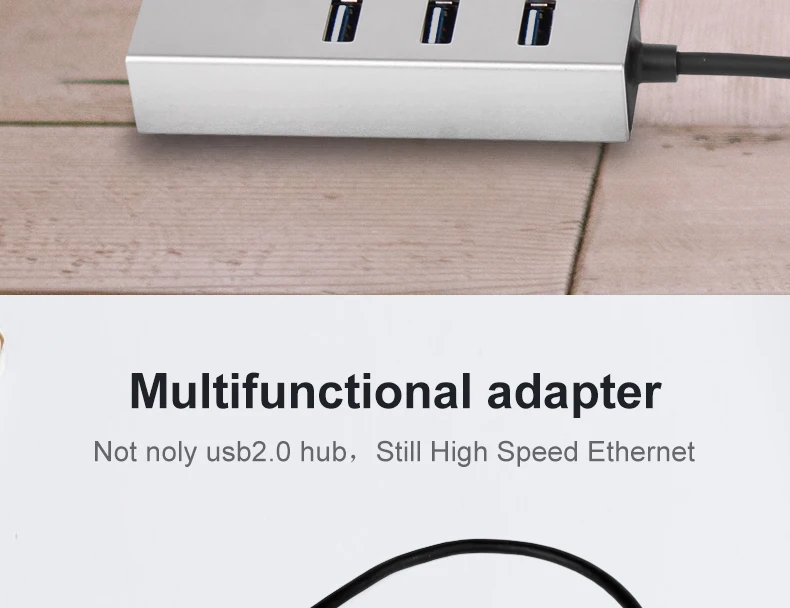 OFCCOM 3 Порты 2,0 USB C концентратор Тип usb C разветвитель адаптер Ethernet RJ45 10/100 Мбит/с локальной сети для MacBook Pro планшетный ПК USB-C