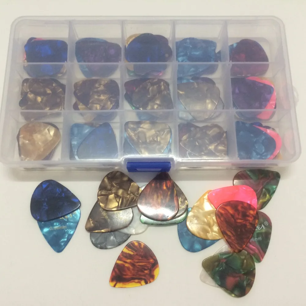 Высококачественные разноцветные целлулоидные гитары 100 шт. 0 96 мм|guitar pick heavy|pick