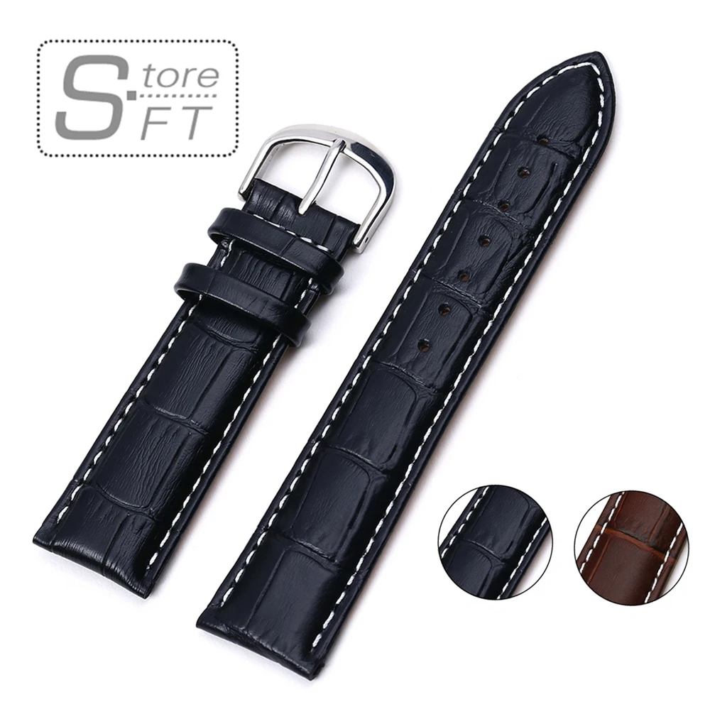Классический ремешок для часов из натуральной кожи 18 мм 20 22 24 мм|leather watchband|watch