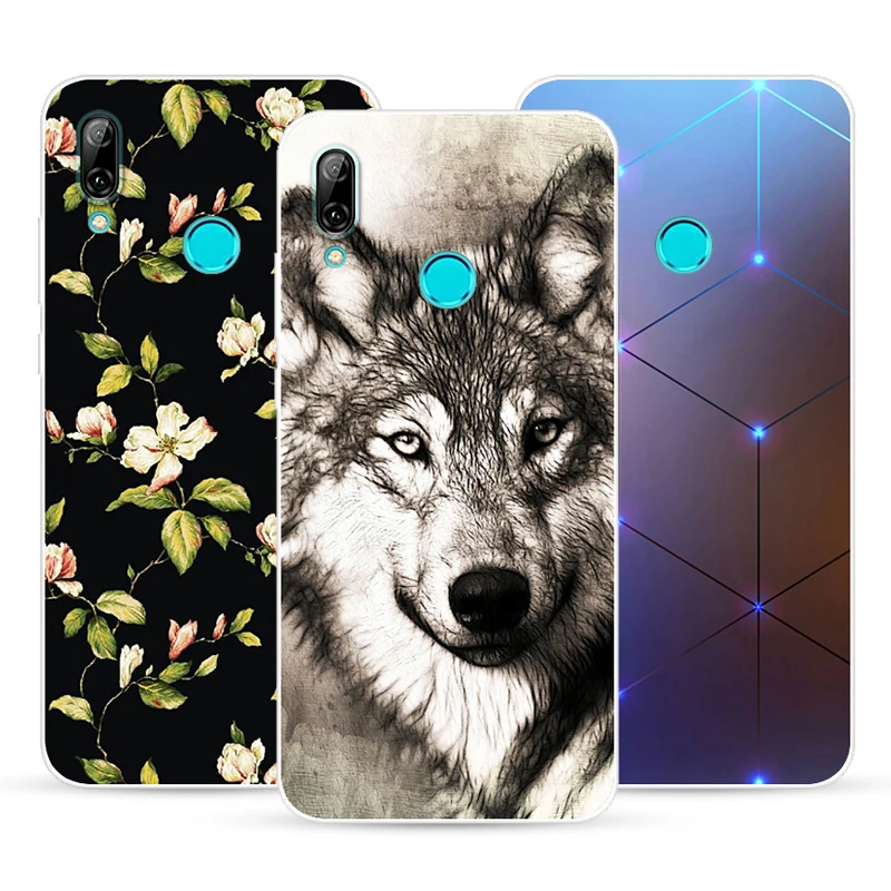 Чехол для Huawei P Smart 2019 6 21 дюймов прозрачный ТПУ с рисунком силиконовые чехлы