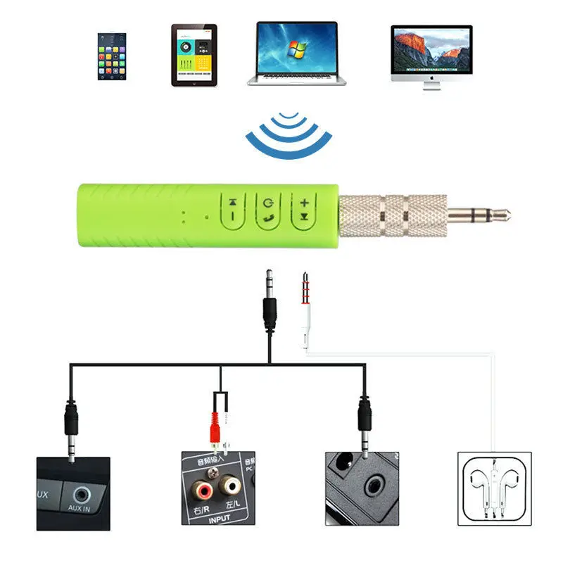 Приемник Bluetooth 3 5 мм потокового A2DP Беспроводной авто AUX аудио адаптер с микрофоном