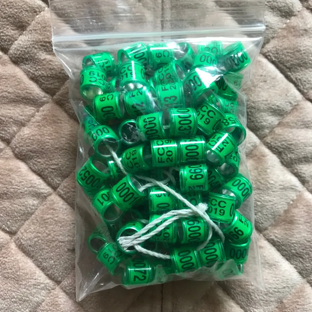 2019 customized birds foot tags FCC 0001-5000 COLORFUL pigeon rings bird ring 5000pcs/Lots | Безопасность и защита