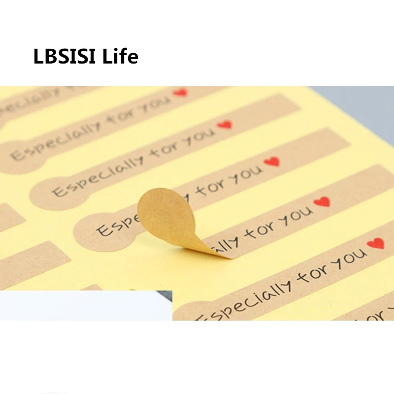 LBSISI Life 120 шт специально для Вас крафт-бумага прямоугольная бумага цветные наклейки декоративные этикетки печать скрапбукинга DIY подарочная сумка