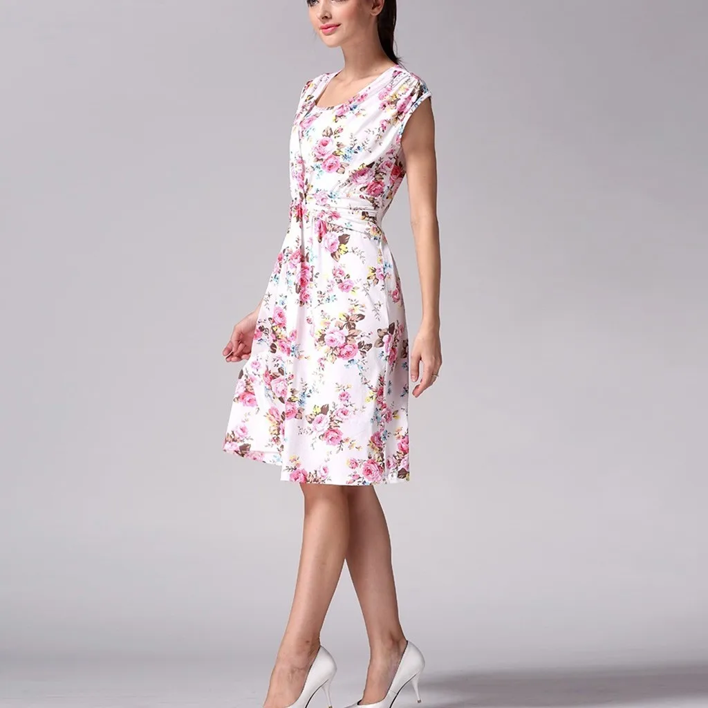 Платья для беременных 2019 летние платья без рукавов с цветочным принтом грудного