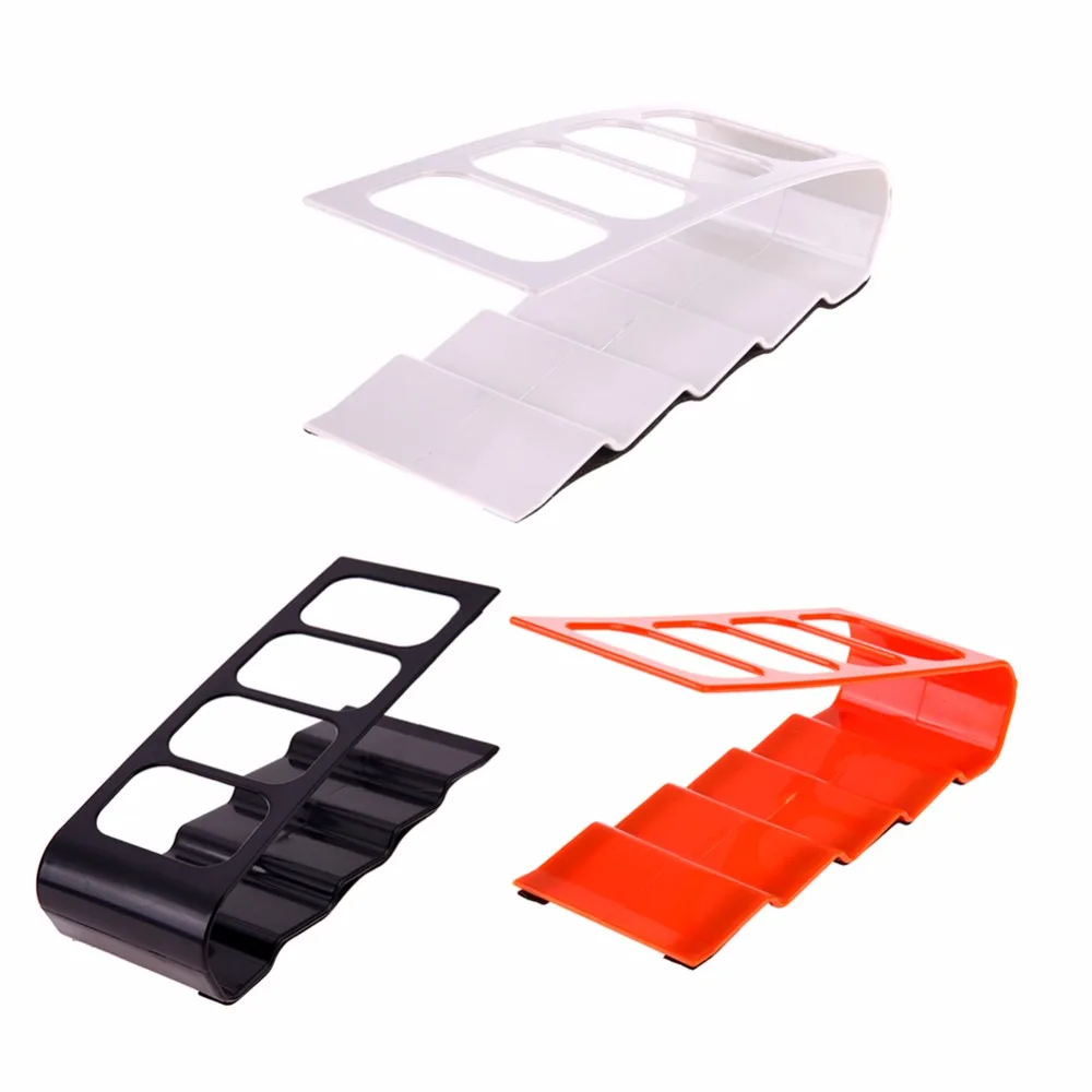 

Practical Multi-Purpose Organizer Tool TV DVD VCR Step 4 Section Remote Control Storage Stand Plastic Remote Control Holder
