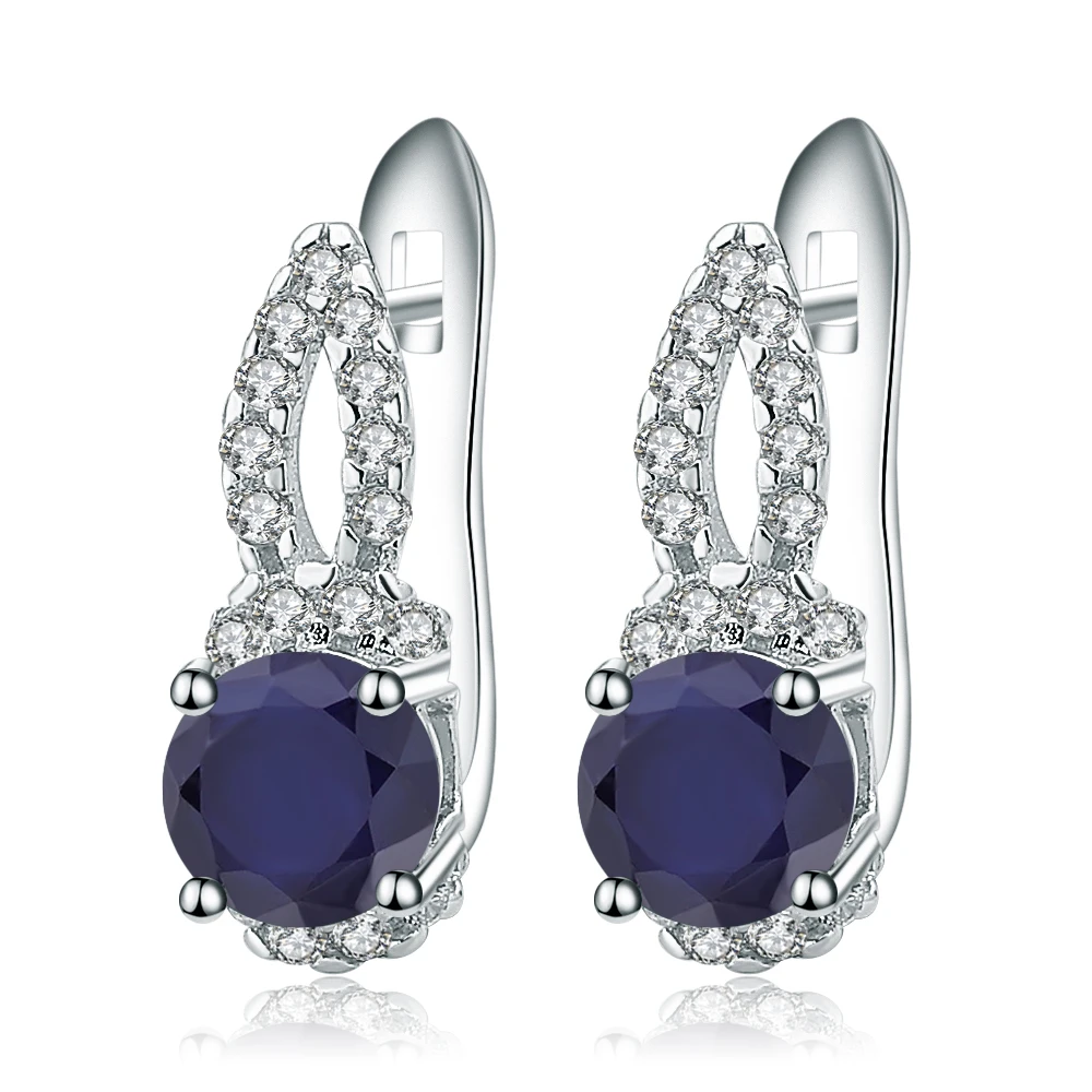 Женские классические серьги гвоздики gemb's BALLET из серебра 925 пробы с натуральным