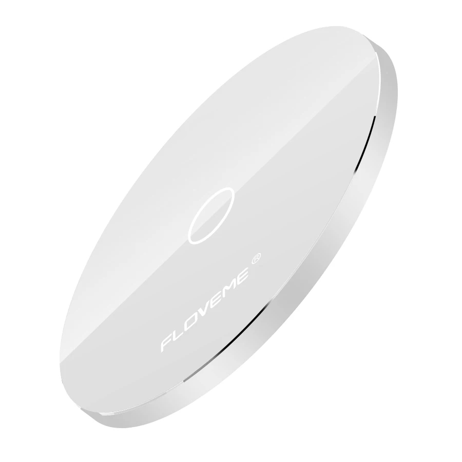 10W Type 2 Silver FLOVEME Qi Быстрое беспроводное зарядное устройство для iPhone XR XS Max X 10 Вт USB мощное Беспроводное зарядное устройство для iPhone 8 Plus samsung Note 9 - Тип штекера: 10W Type 2 Silver