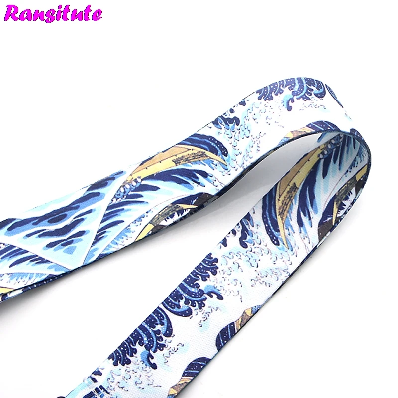 Ransitute R442 Kanagawa, ремешок для серфинга, шейный ремешок для ключей, ID карты, мобильного телефона, ремни, держатель Бейджа, сделай сам, висячая веревка