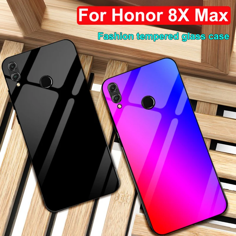 Чехол для Huawei Honor 8X Max чехол 8xmax однотонный из закаленного стекла телефона Honor8X